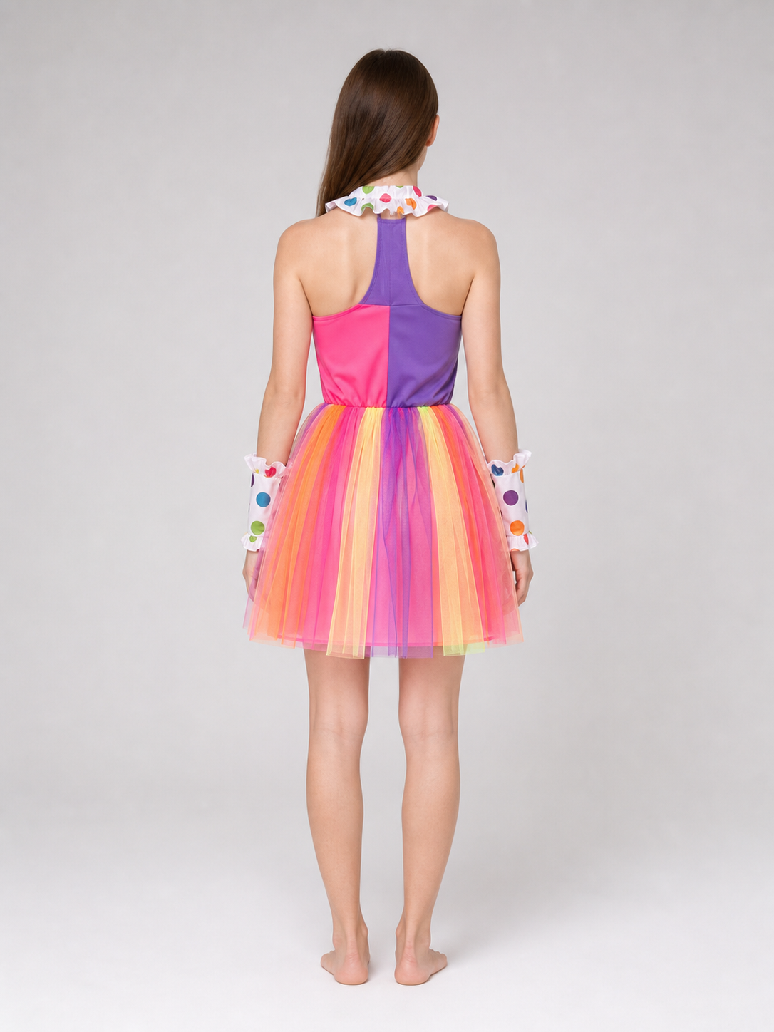 Clown Costume: Dress with Full Skirt and Cuffs