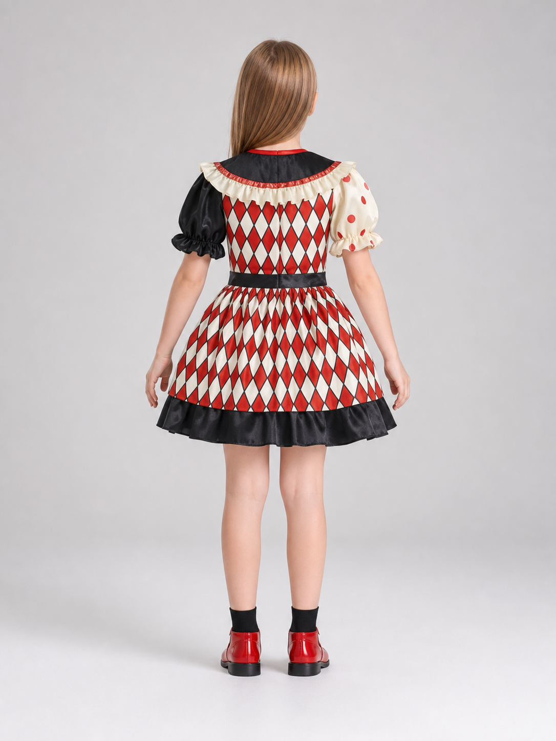 Clown Costume with Dress, Hat, and Shoes