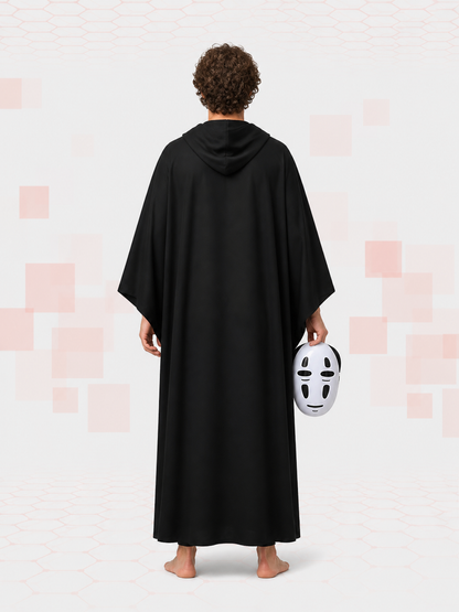 No-Face Hooded Cloak and Mask for Cosplay back view