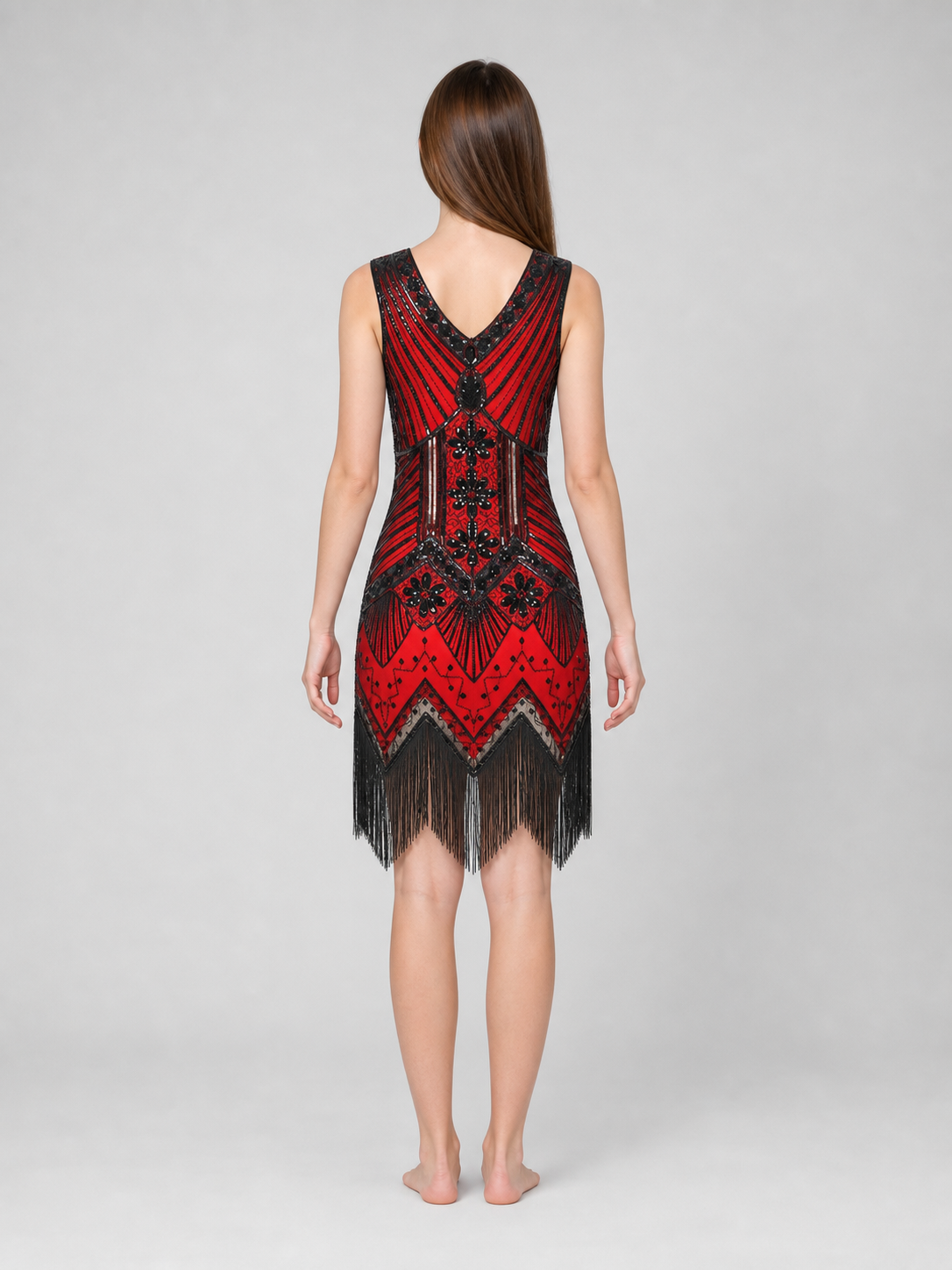 Gatsby-Style Fringe and Sequin Dress
