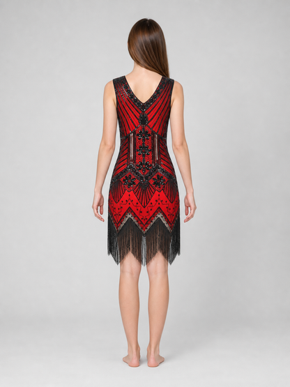 Gatsby-Style Fringe and Sequin Dress