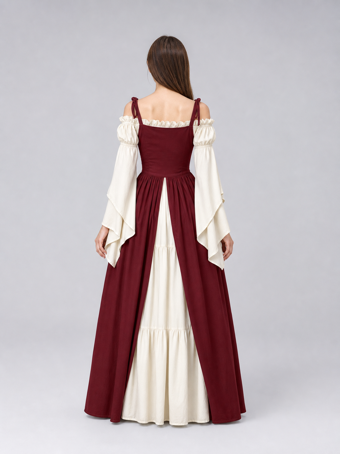 Renaissance-Style Costume Dress with Lacing back view 3