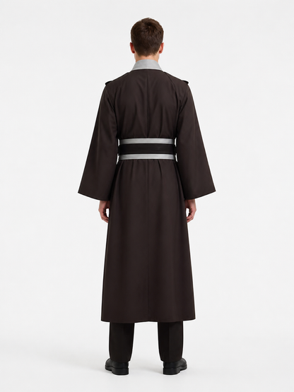 Obi-Wan Kenobi Costume, Dark Brown Cloak for Halloween back view