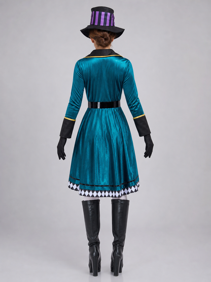 Stage Costume with Asymmetrical Skirt and Top Hat