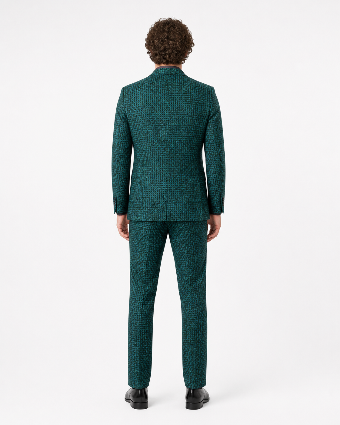 The Riddler Gotham Cosplay Three-Piece Suit back view