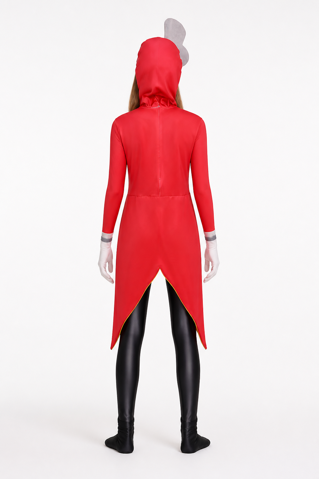 Clown Cosplay Costume, Red Jumpsuit back view