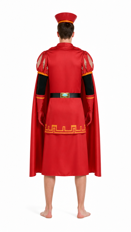 Farquaad Carnival Costume with Cape for Halloween back view