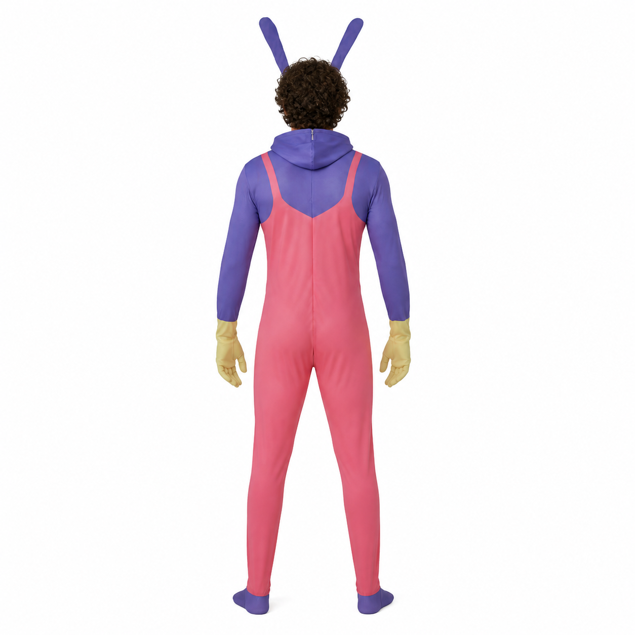 Pomni Purple and Pink Hooded Cosplay Jumpsuit back view