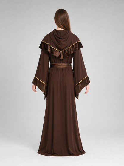Hooded fantasy costume, long robe