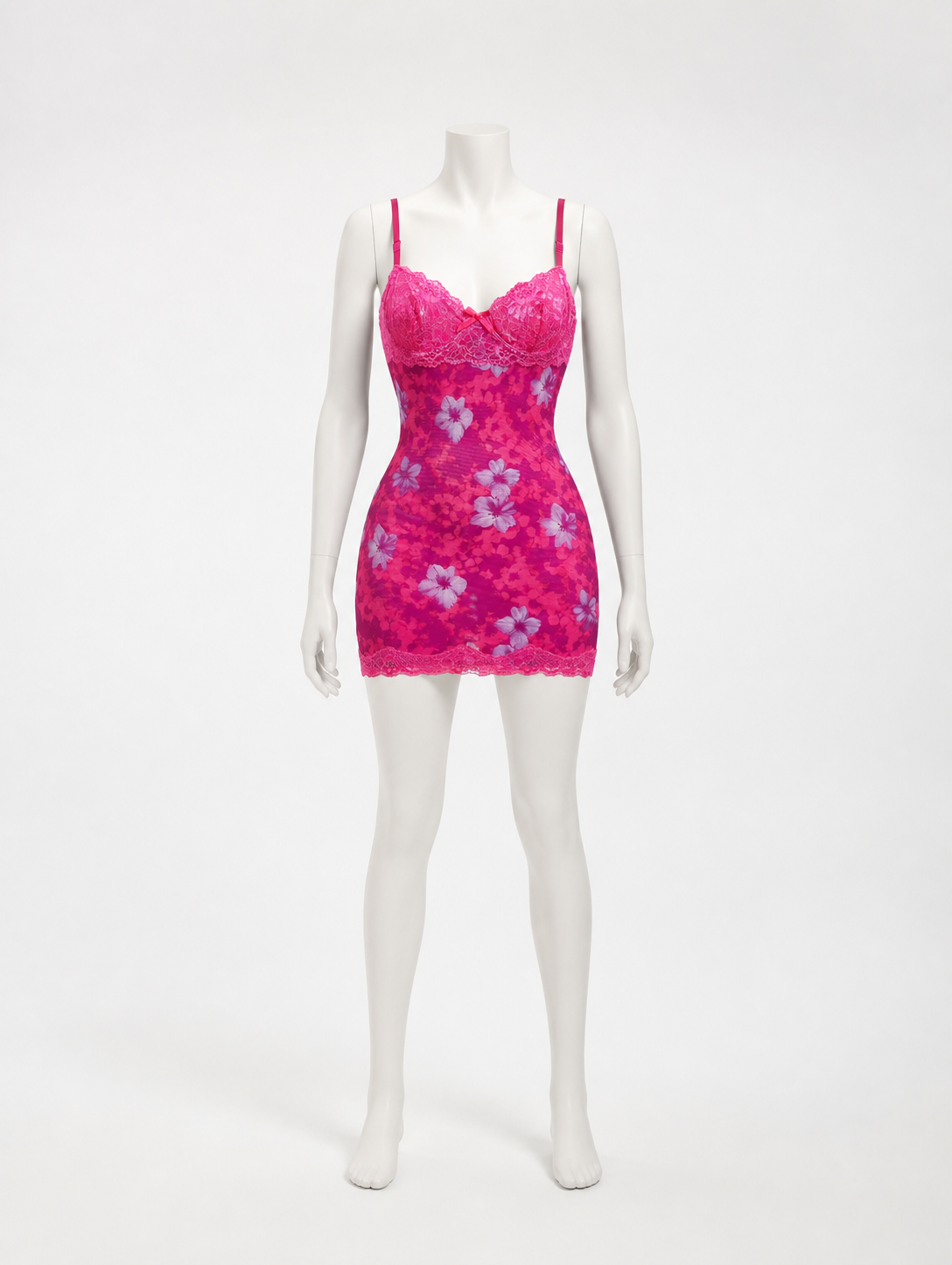 Floral Print Dress with Thin Straps back view