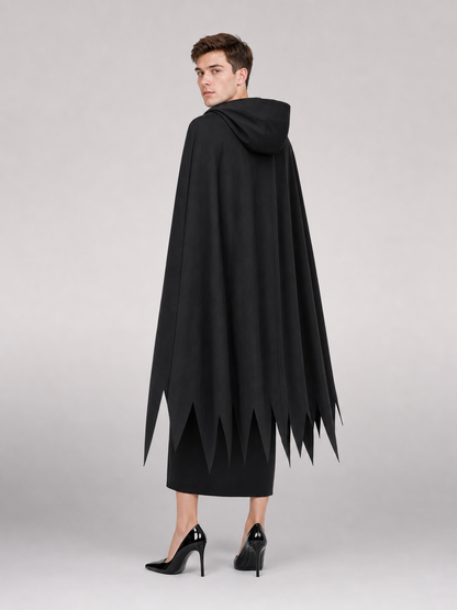 Black Carnival Cloak with Hood and Mask