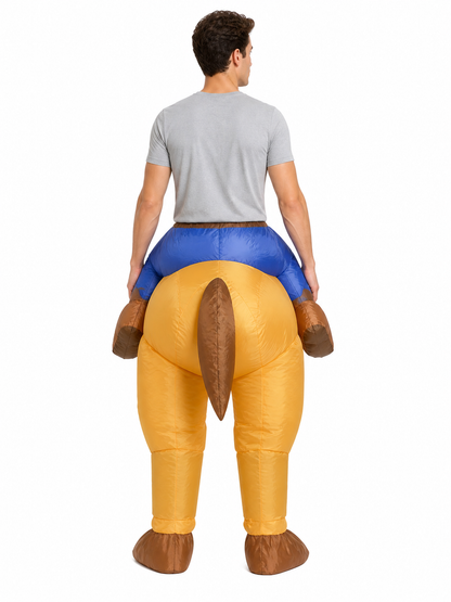 Inflatable Cartoon Horse Costume for Parties back view