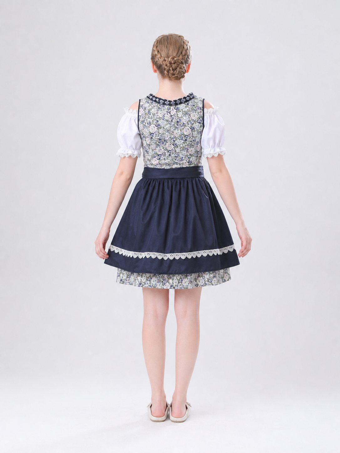 Folk Dress in Bavarian Style with Apron