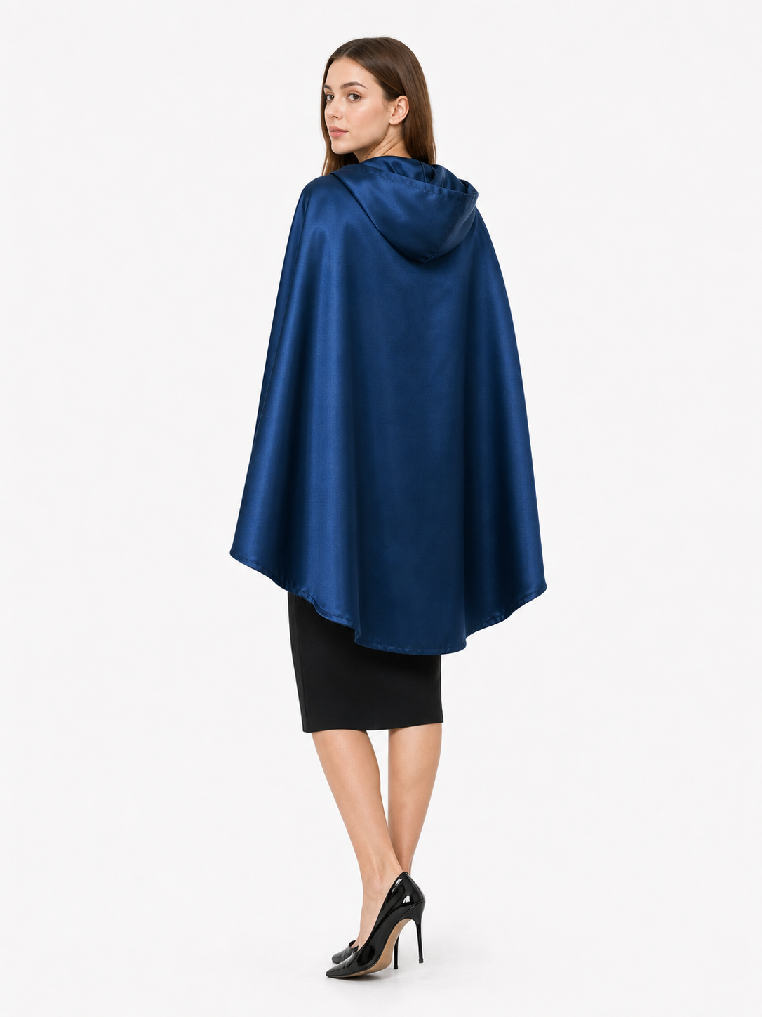 Blue Carnival Hooded Cape for Stage