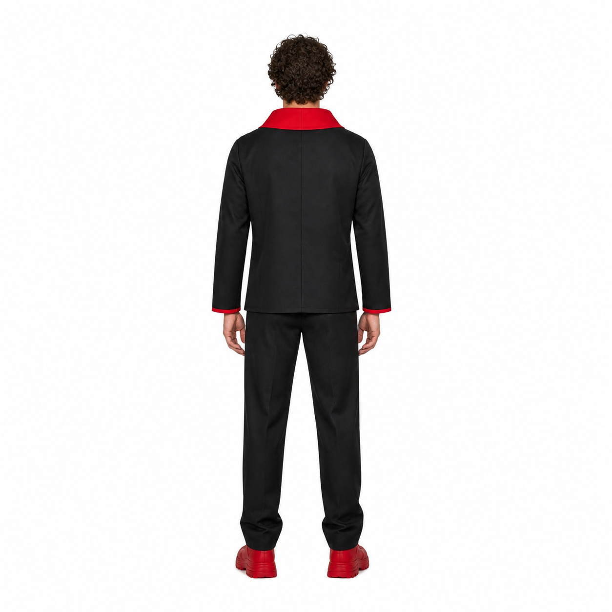 Anime Cosplay Costume with Top and Pants back view