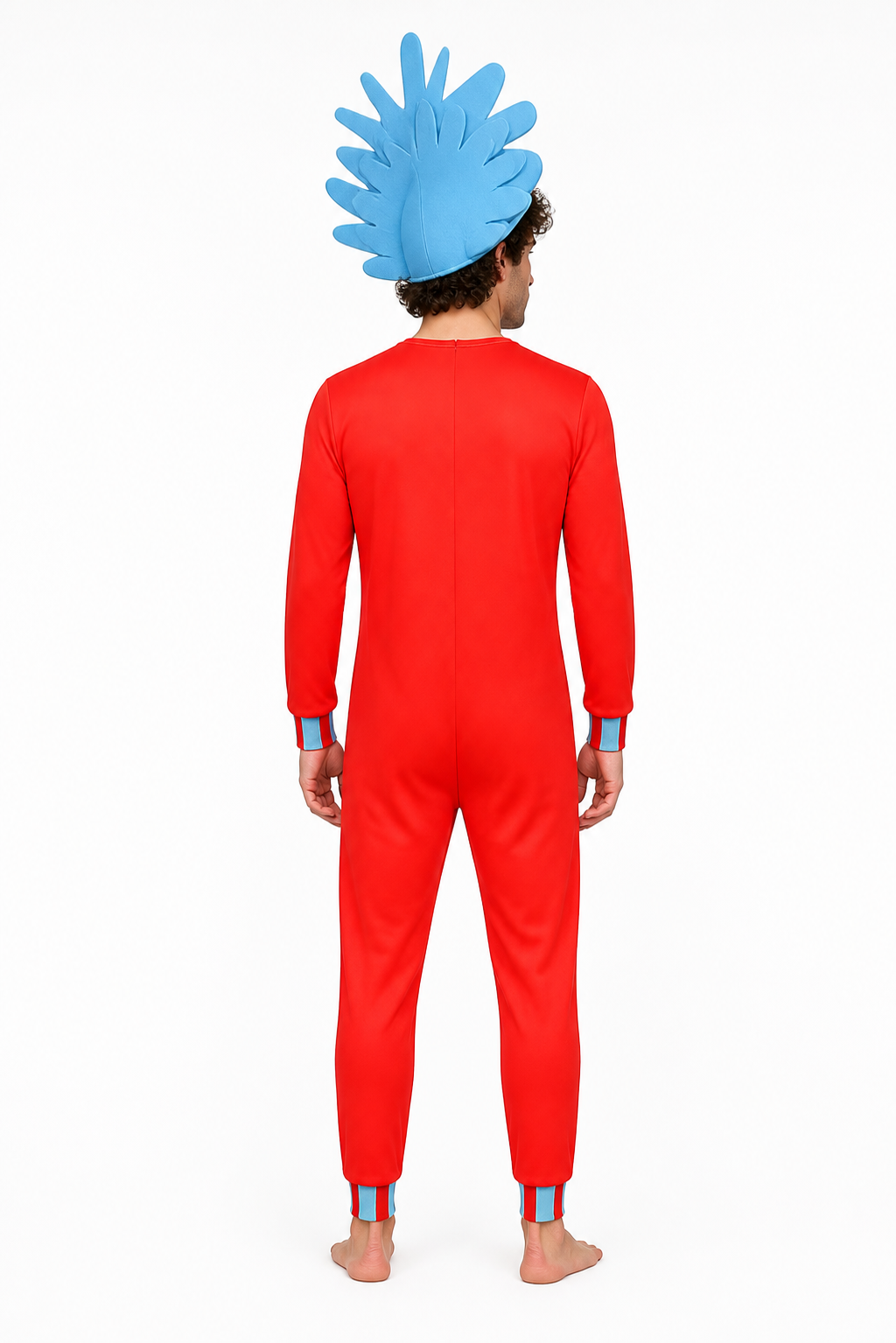 Thing 2 Costume, Jumpsuit with Hat back view