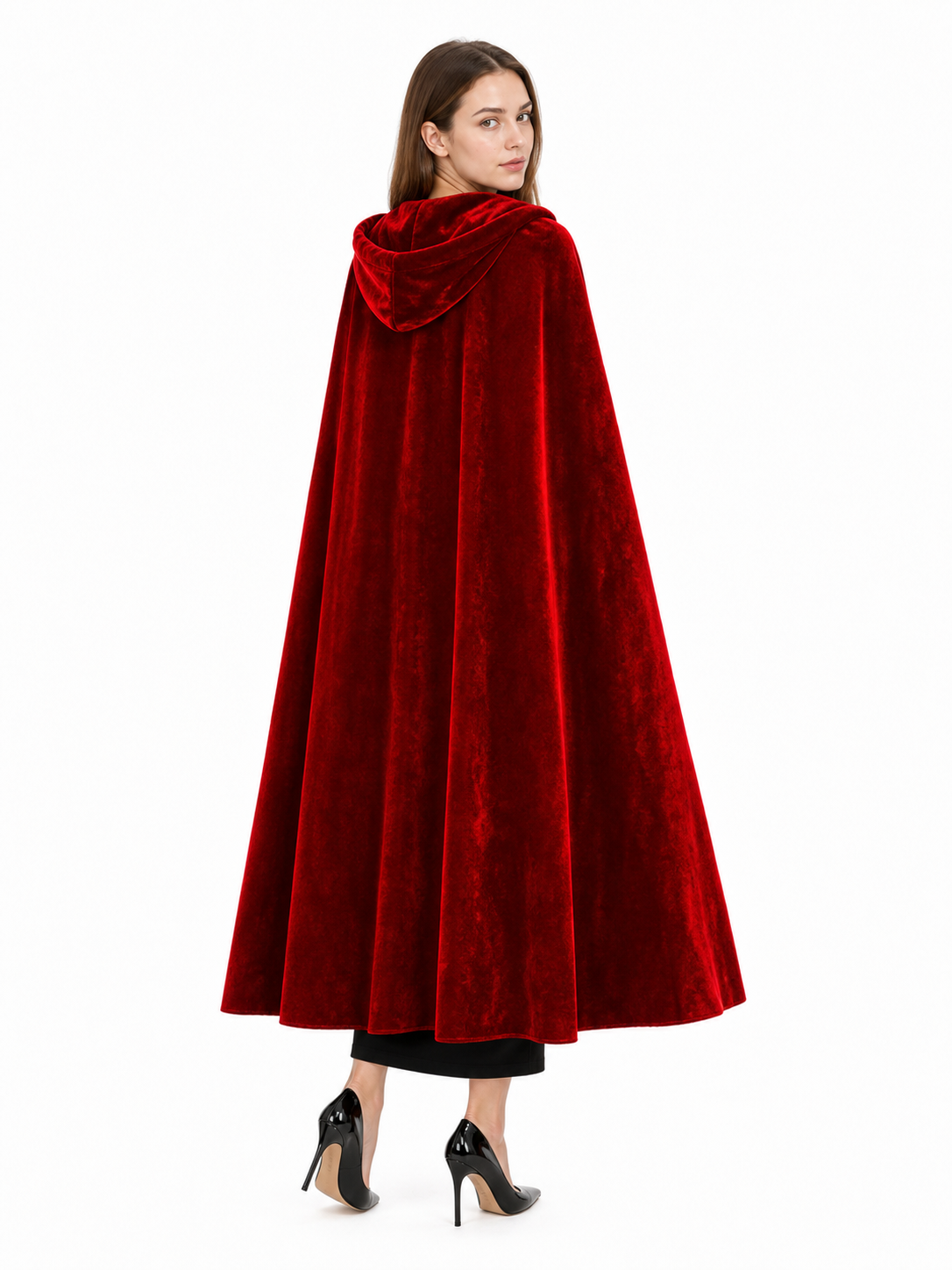 Red Hooded Carnival Cloak for Cosplay