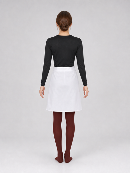Nohara Rin Cosplay Costume: Black Top and White Skirt