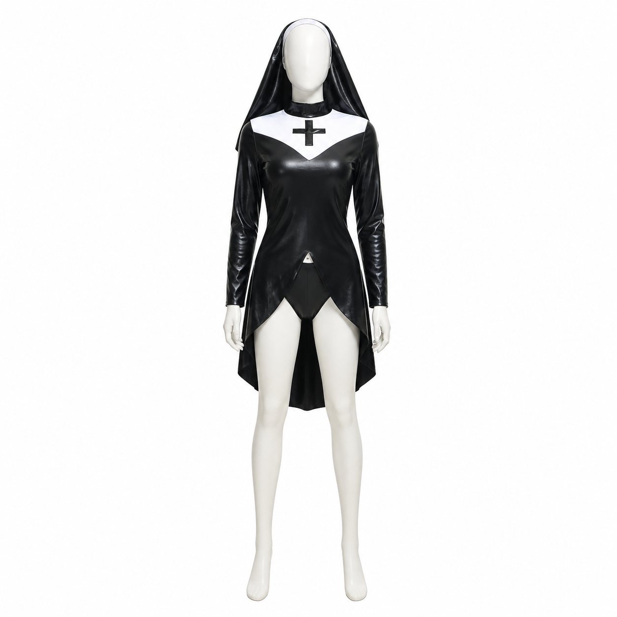 PU Punk Cross Halloween Costume back view