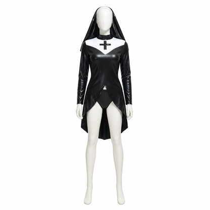 PU Punk Cross Halloween Costume back view