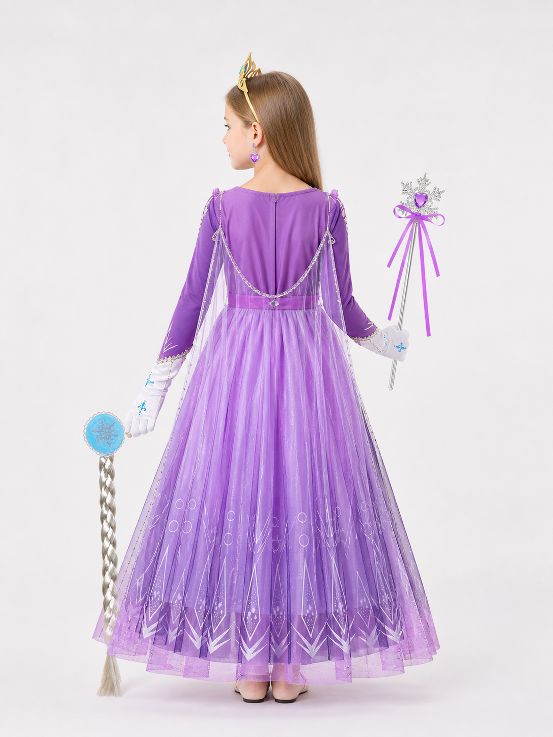 Halloween Snow Princess Costume back view