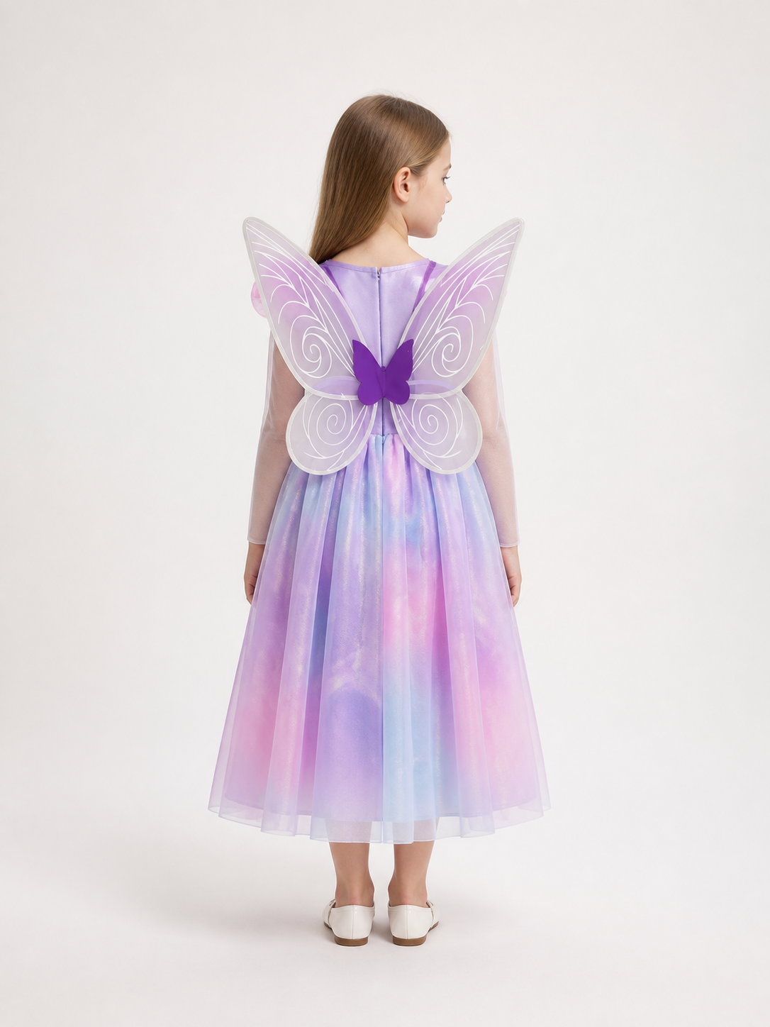 Princess Costume with Butterfly Wings back view