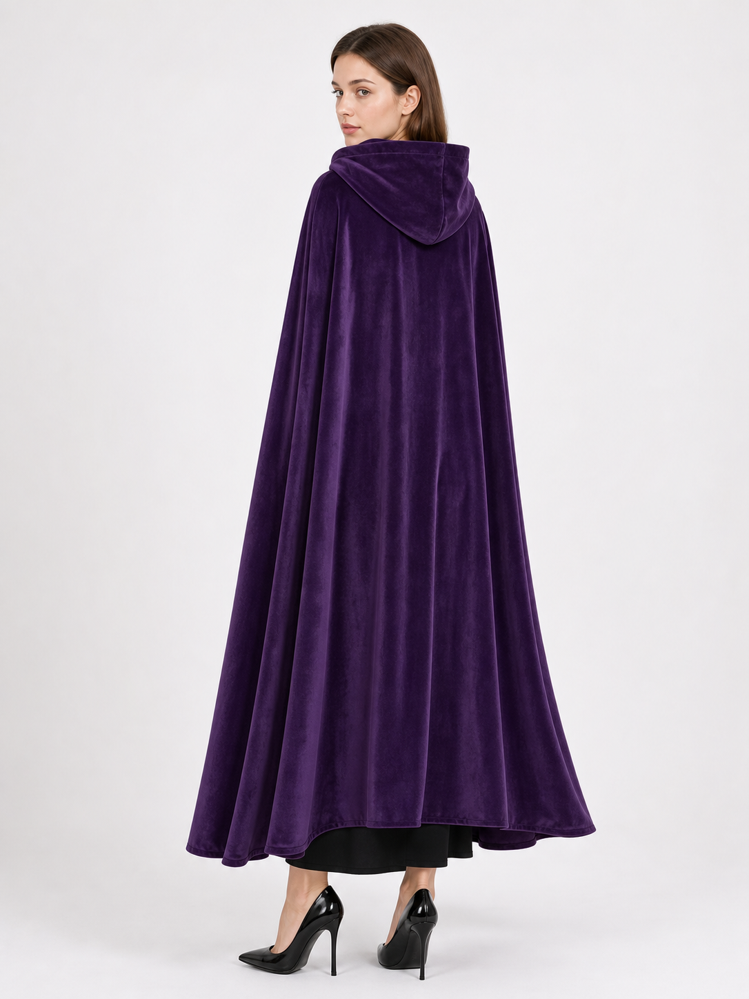 Purple Carnival Cloak with Hood