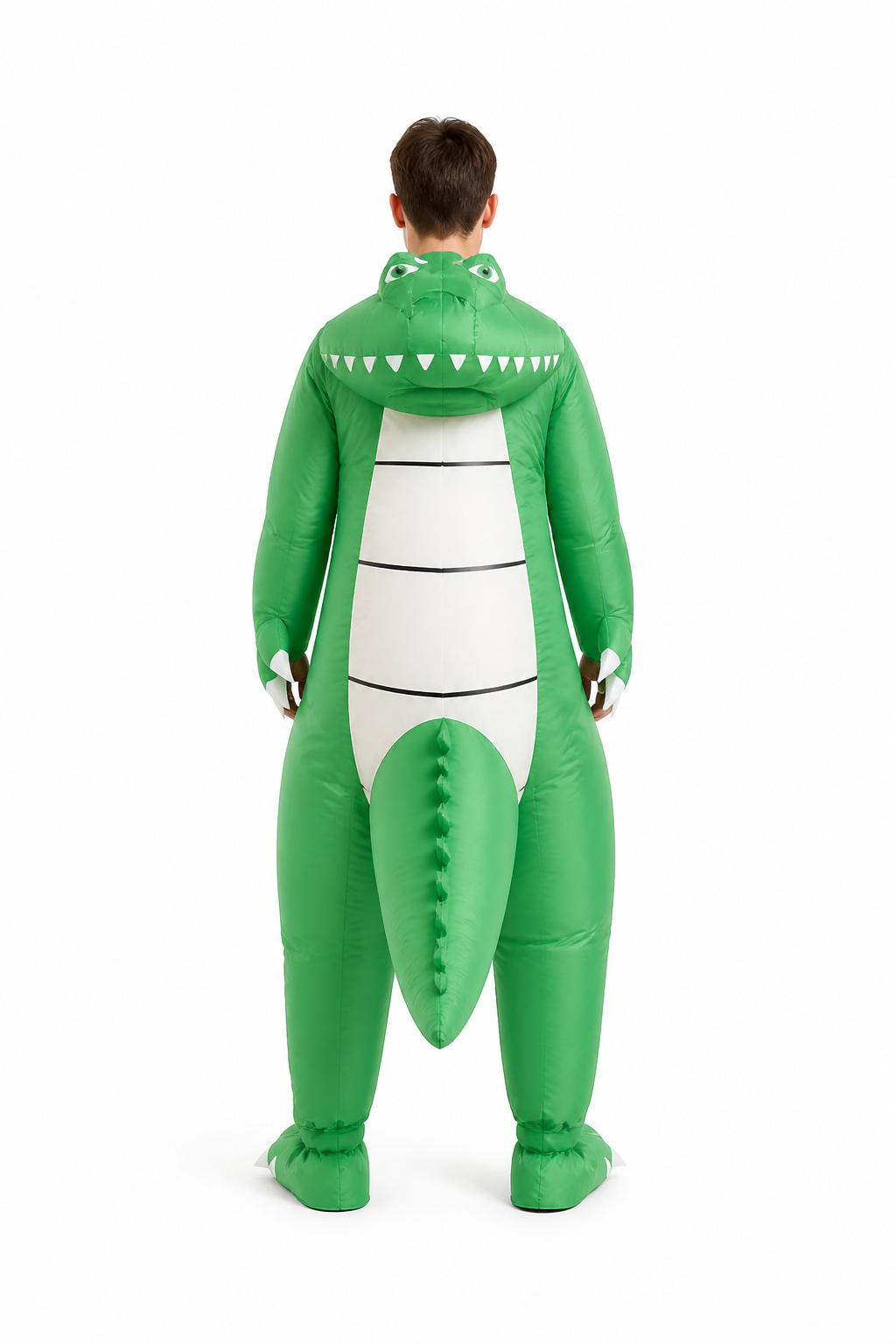 Dinosaur Costume with Long Tail and Spikes back view