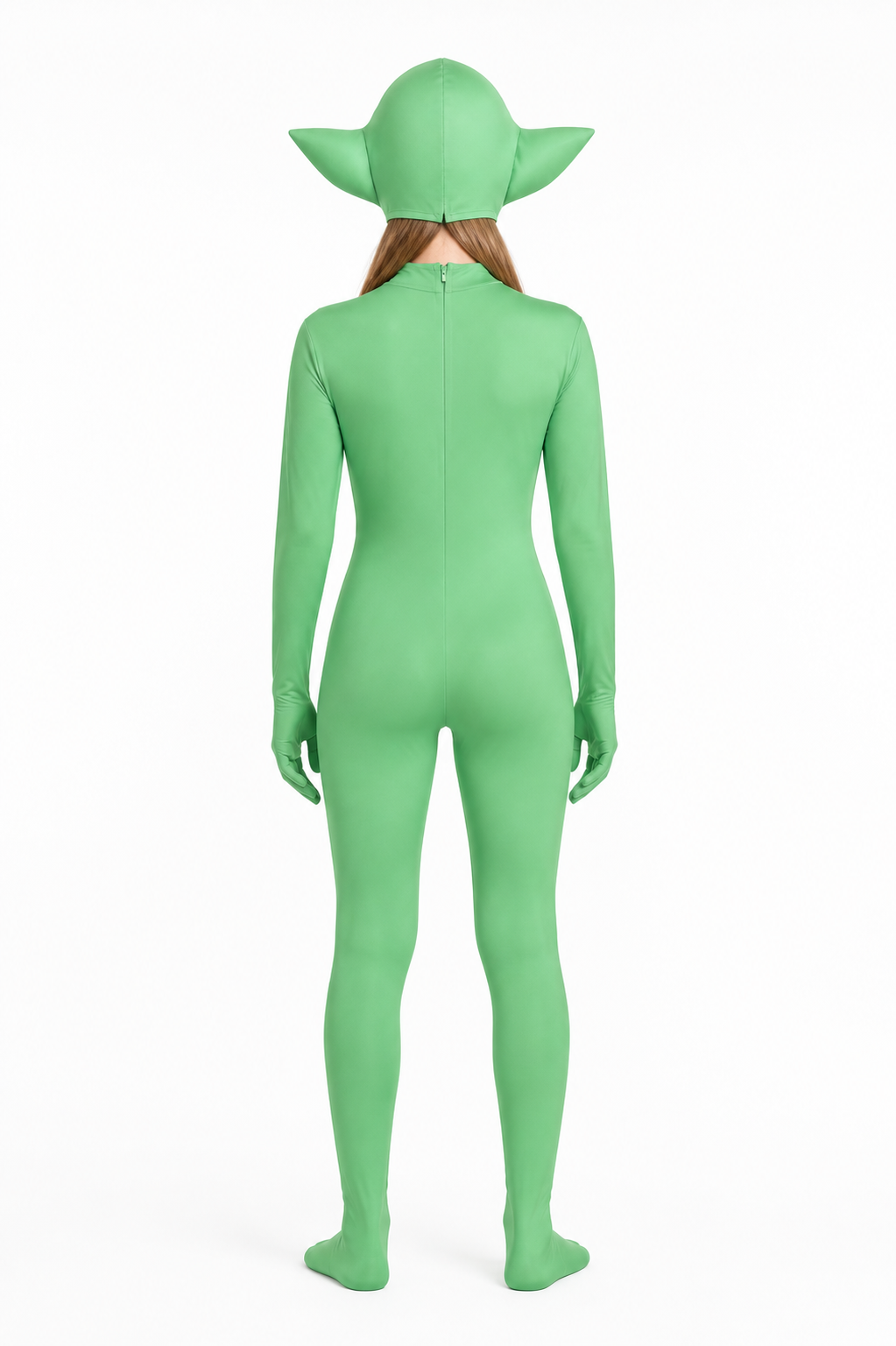 Children's Grogu Jumpsuit with Halloween Mask back view
