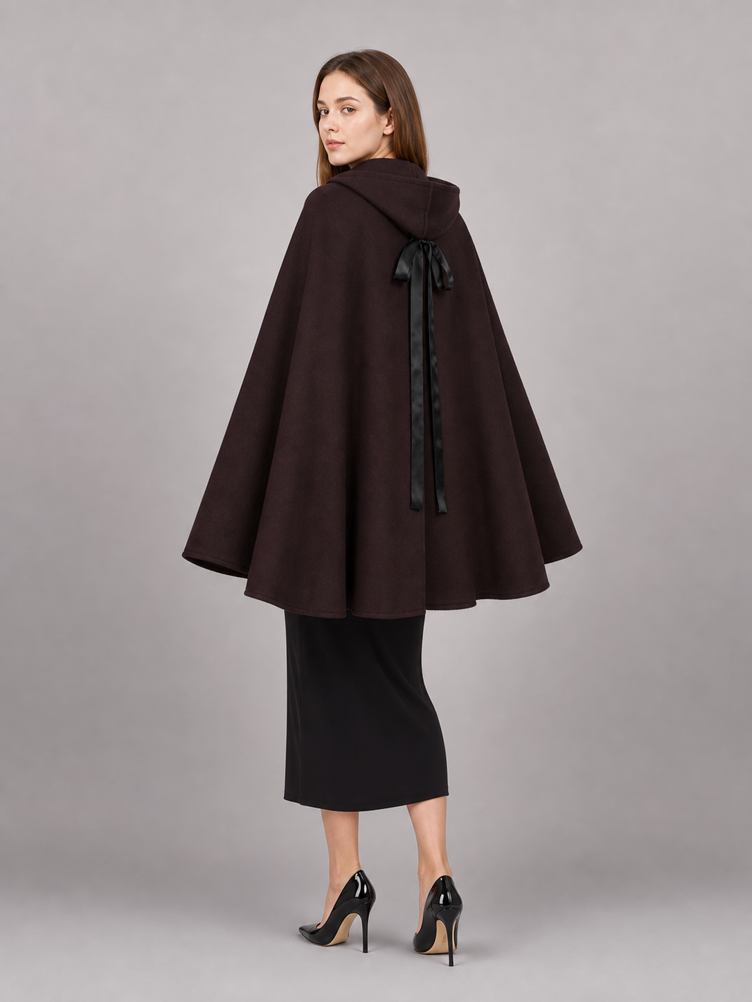 Brown Carnival Cloak with Hood