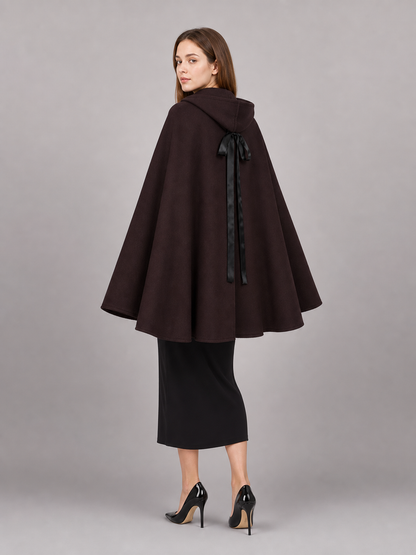 Brown Carnival Cloak with Hood