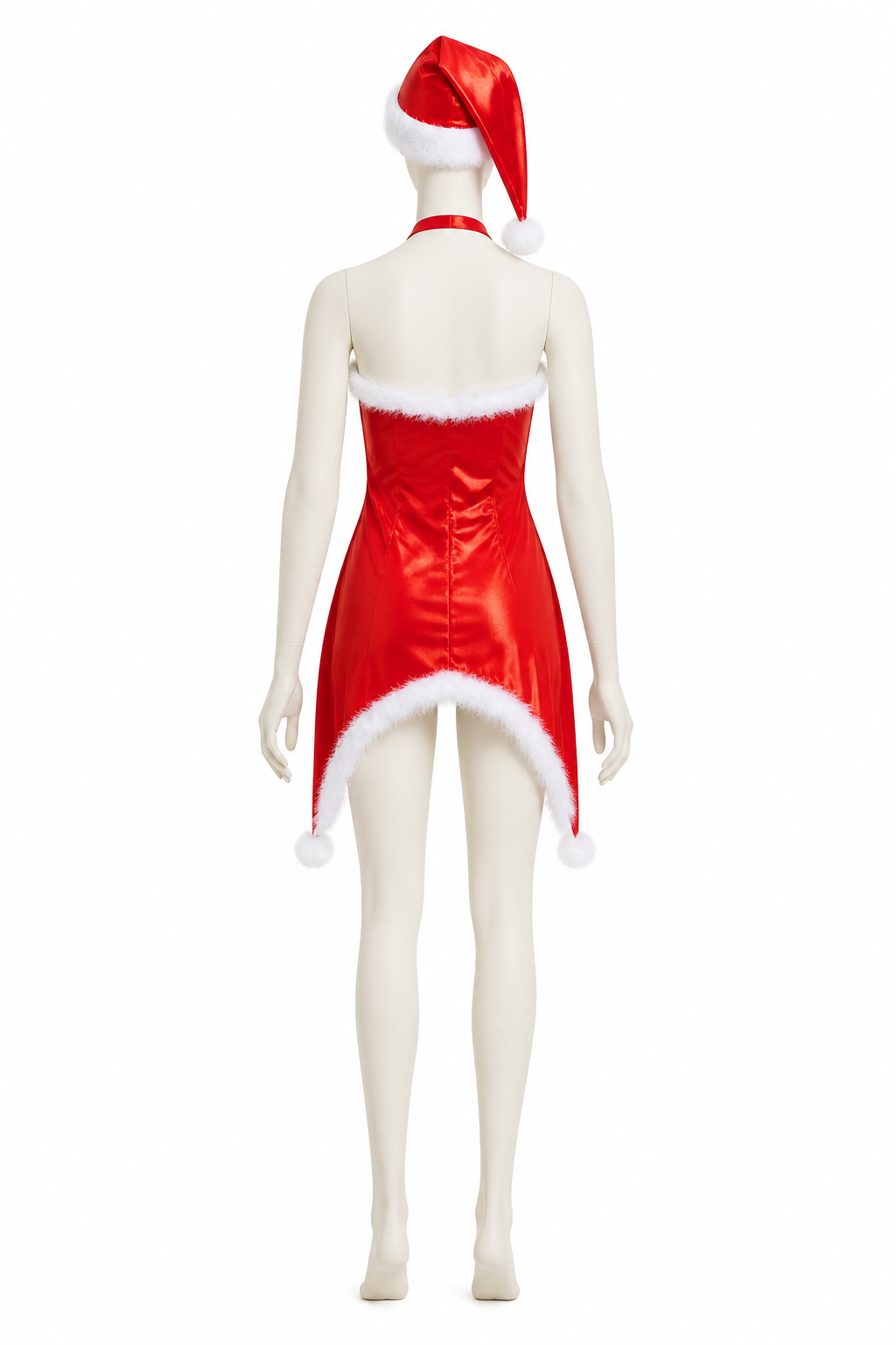 Christmas Carnival Costume: Red Dress back view