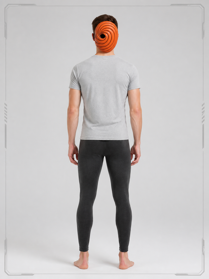 Orange and Black Carnival Mask for Halloween and Cosplay back view