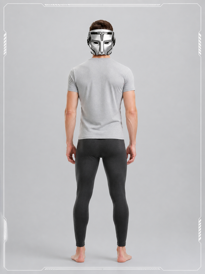 Silver Geometric Full-Face Cosplay Mask