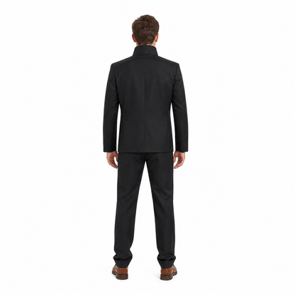 Cosplay Costume, Black, with Pants, Sizes S–XXL back view