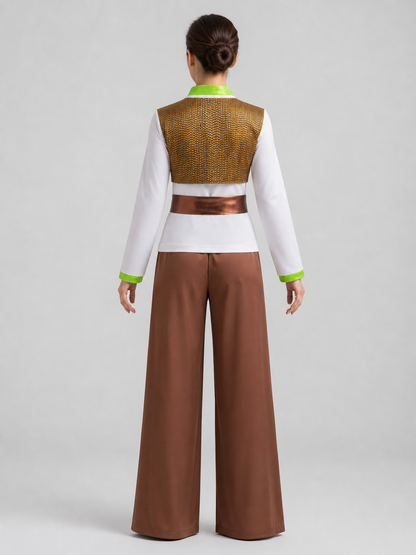 Shrek Carnival Costume: Vest, Shorts, and Belt