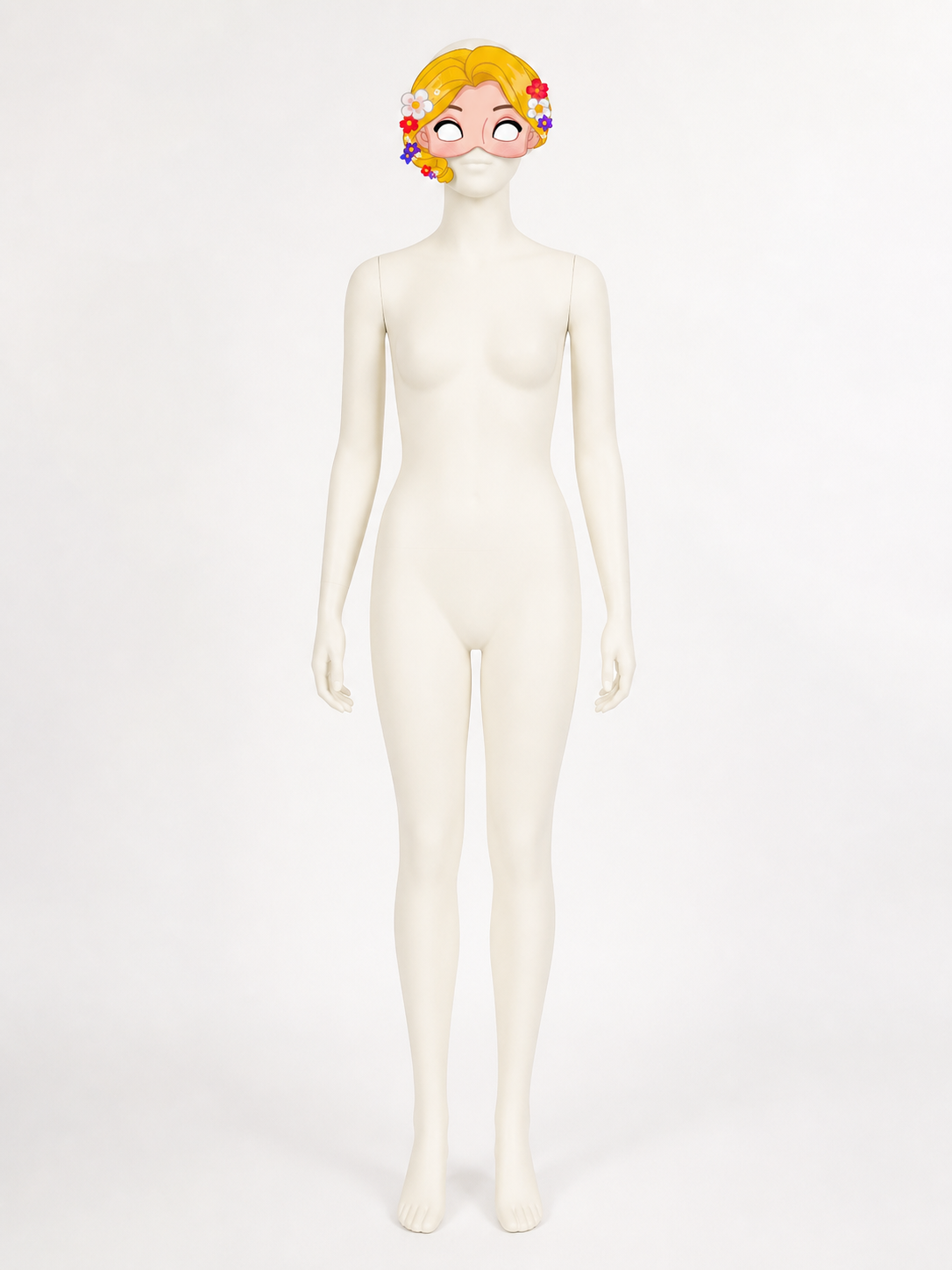 Princess-Style Carnival Mask for Halloween and Cosplay back view
