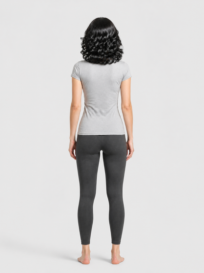 Black Carnival Wig with Curls and Side-Swept Bangs back view