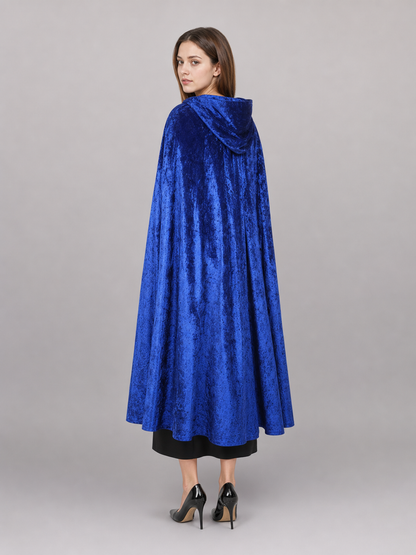 Blue hooded costume cloak for cosplay