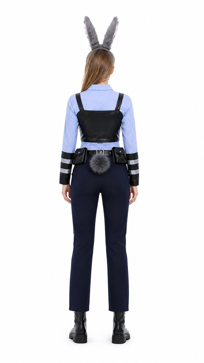 Carnival Police Rabbit Costume back view