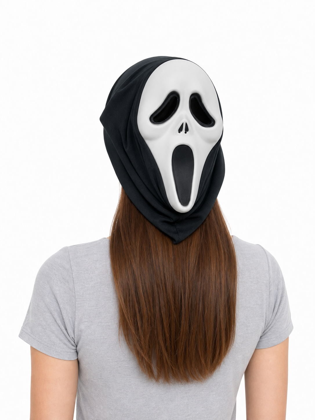 Halloween Masquerade Mask with Black Mesh back view 3