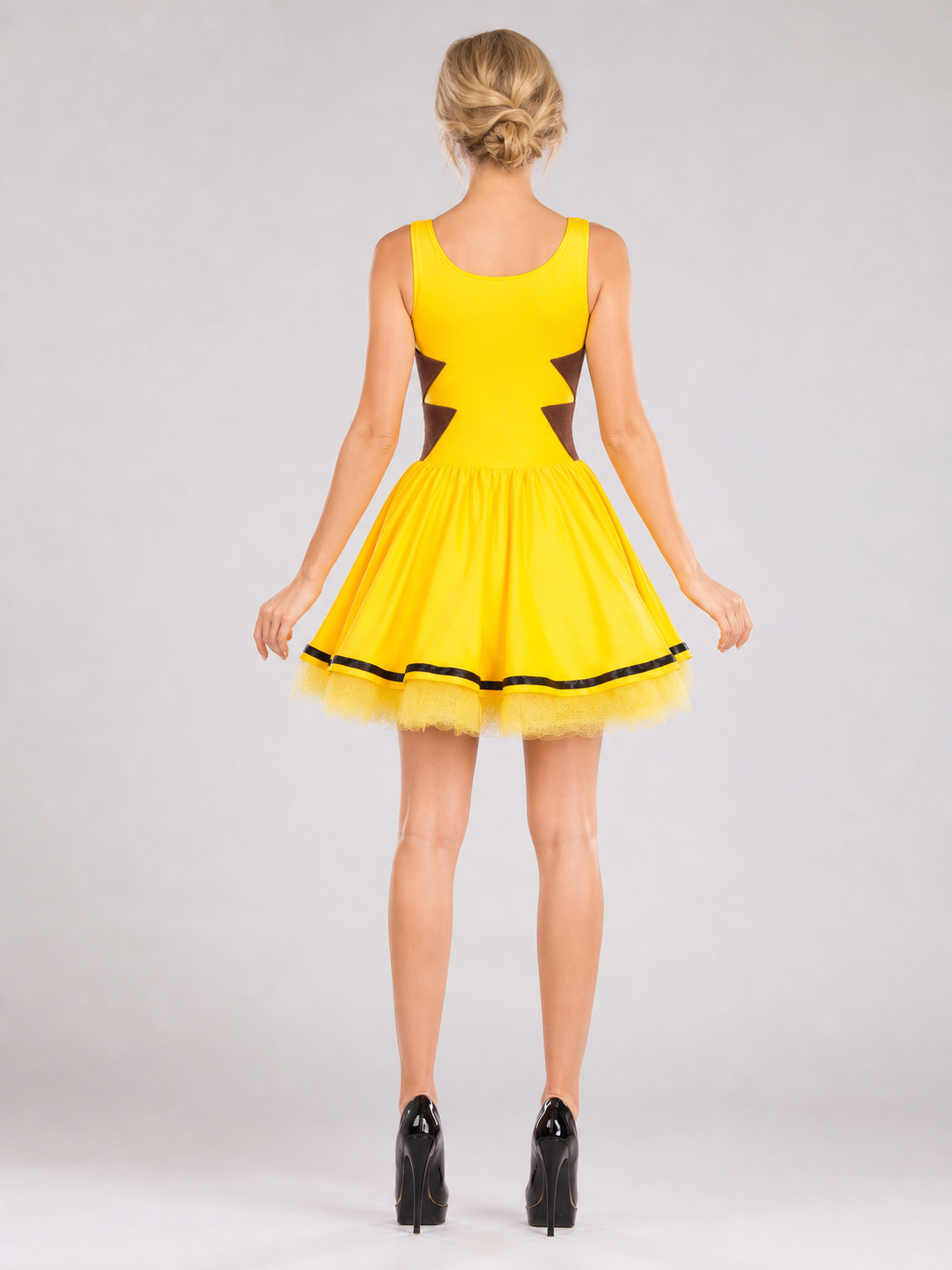 Yellow character costume with ears for cosplay