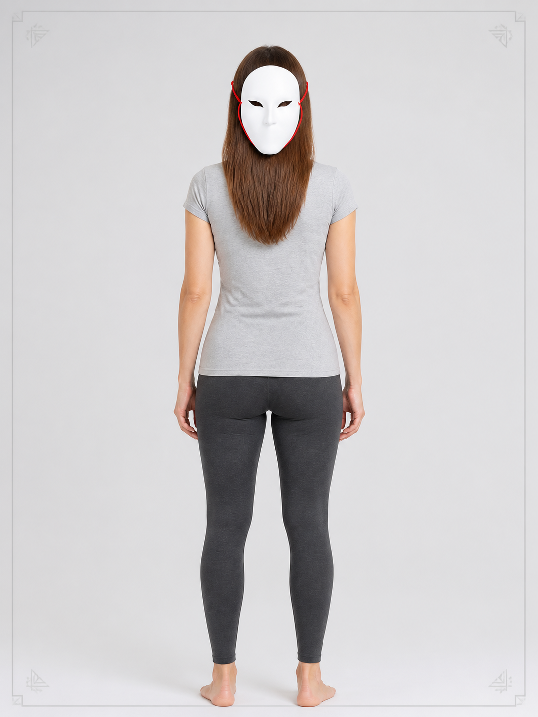 White Carnival Mask for Halloween and Cosplay back view