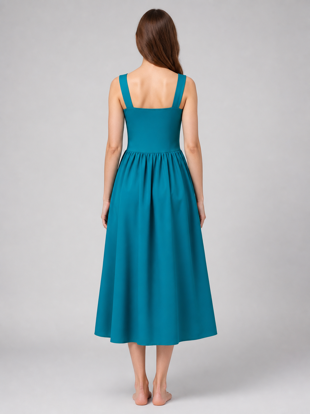 Teal Lace-Up Strap Dress product view 20