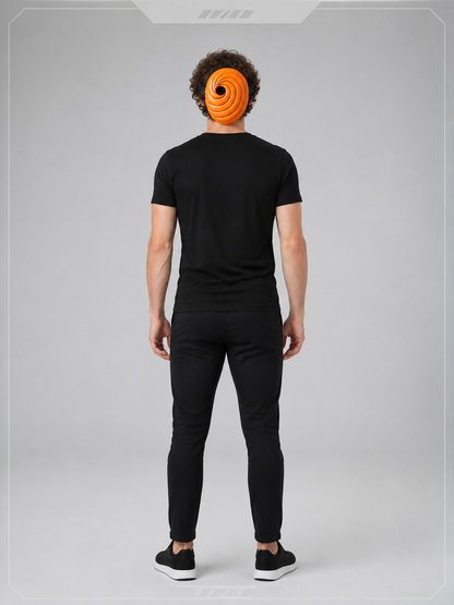 Orange Spiral Carnival Mask for Cosplay back view