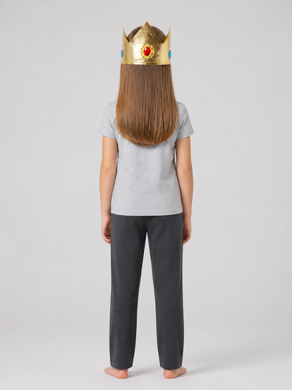 Gold Carnival Crown Headband with Gemstones back view