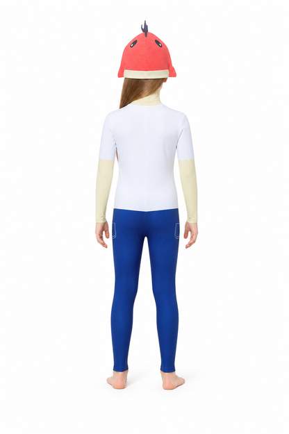 Kids' Red Deer Costume for Halloween back view