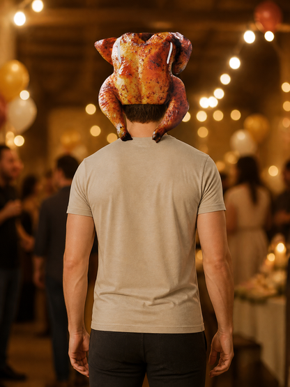 Carnival Mask in the Shape of Fried Chicken back view