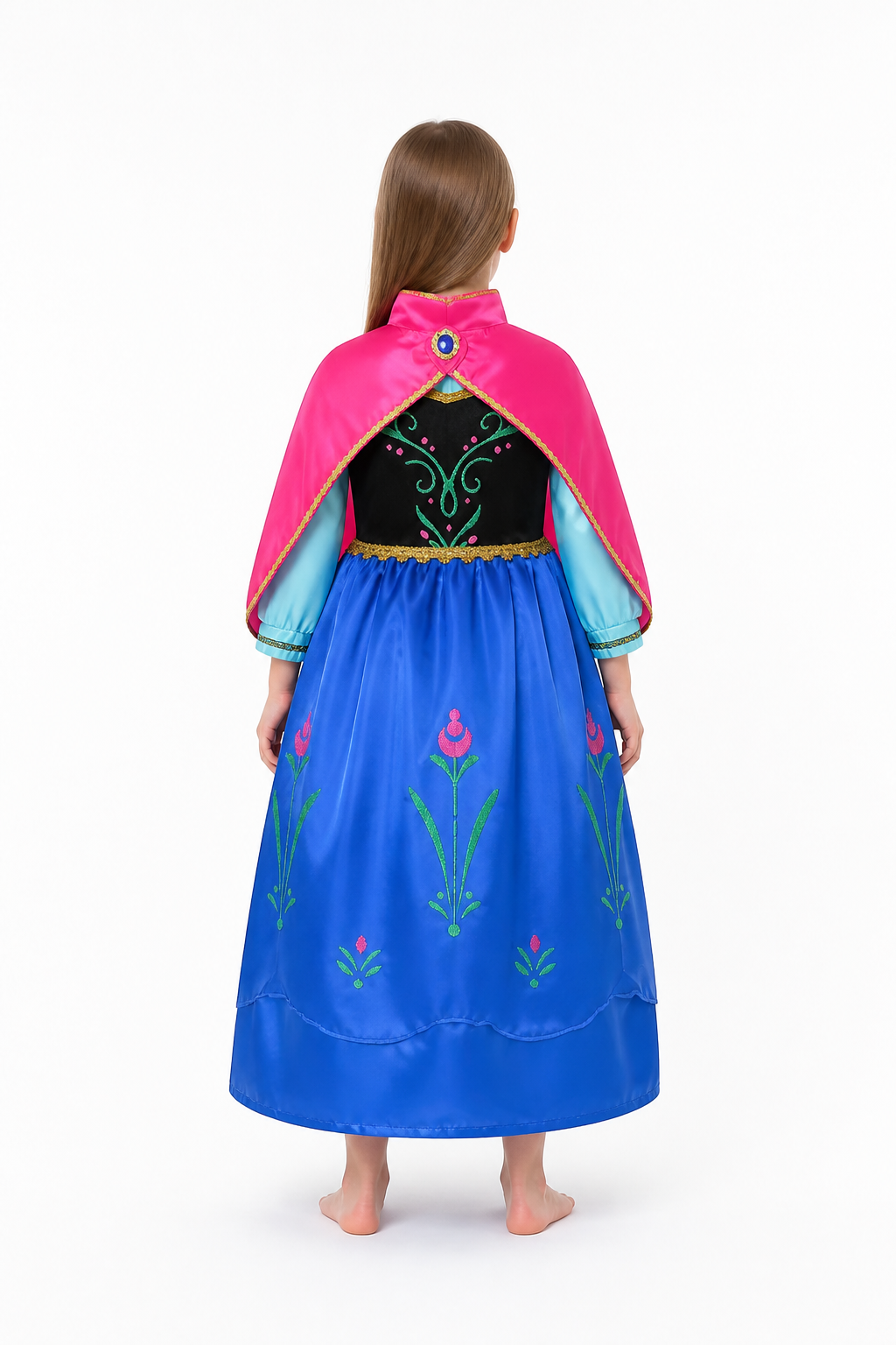 Princess Anna Carnival Costume with Cape back view