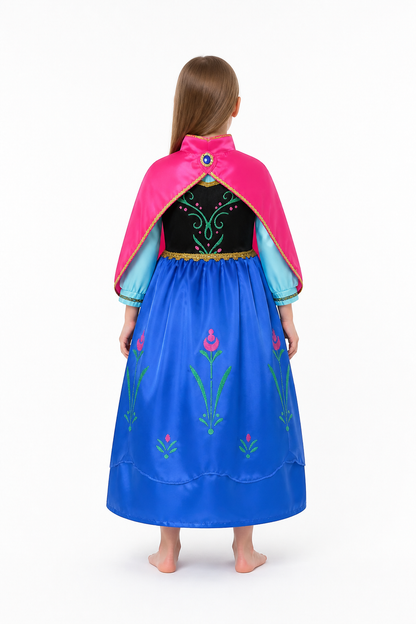 Princess Anna Carnival Costume with Cape back view